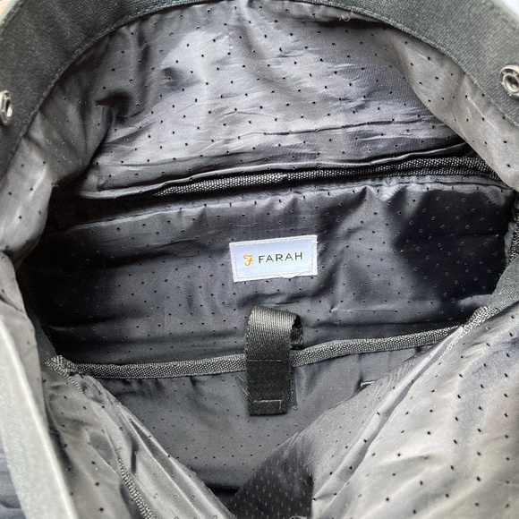 Farah Canvas rucksack backpack in black - Picture 5 of 10